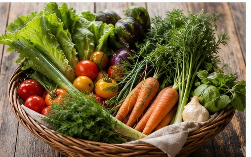 Fresh produce basket